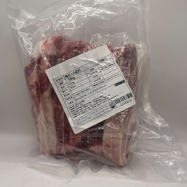 돼지 LA갈비 1Kg 국내산/돼지La갈비, 1개