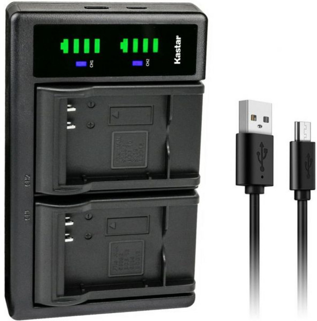 카메라 배터리 충전기 Kastar 1팩 및 LTD2 USB 파나소닉 루믹스 DMC-FS3 DMC-FS3A DMC-FS3EG-A DMC-FS3EG-K DMC-FS3EG-P DMC, 1 충전기, 1개