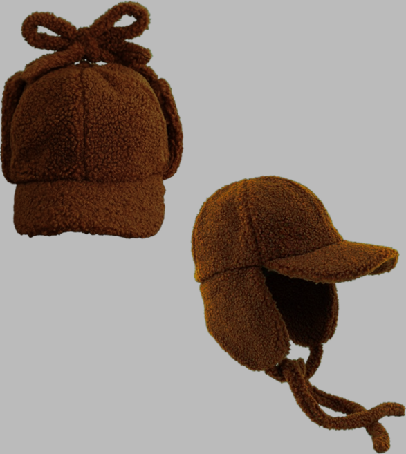 에스썸 램스울 귀돌이 버킷햇 양털 방한모자