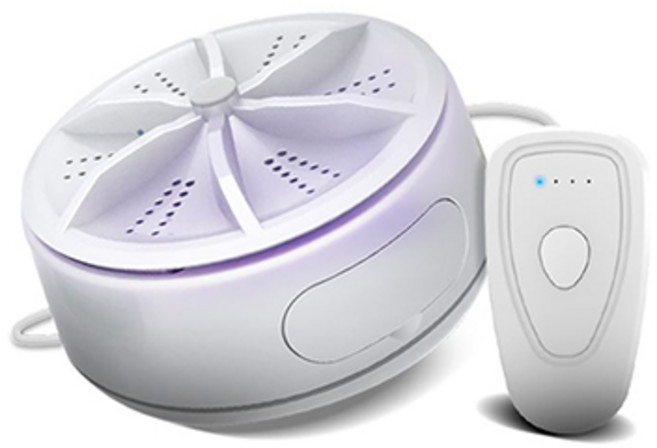 크로니클 리모컨 사용 휴대용 초음파 미니 간이 터보 세탁기 2kg, CY-X1, 화이트