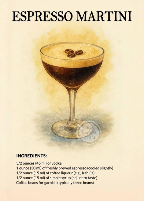 클래식 미니멀리스트 빈티지 칵테일 벽 아트 인쇄 바 장식 모히토 Caipirinha 럼 펀치 디자인 프레임 없, A. 20X30cm Unframed, 02 20X30cm Unframed, 1개