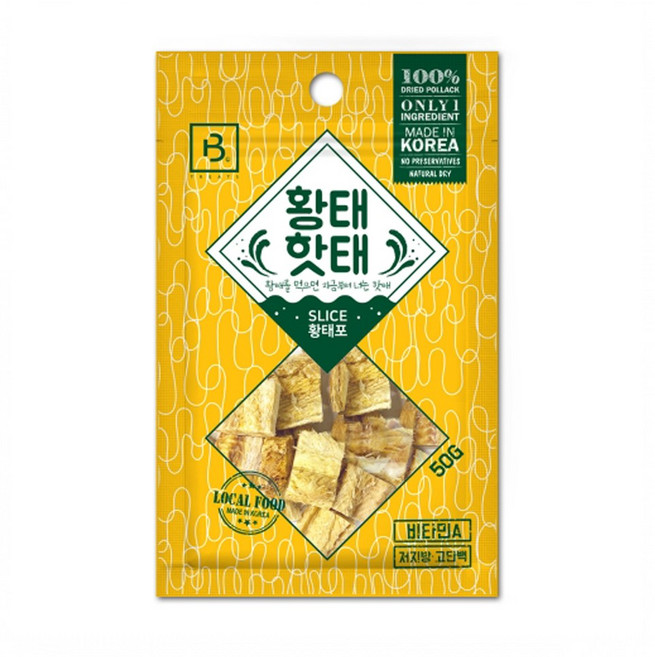 브리더랩 황태핫태 황태포 50g, 1개