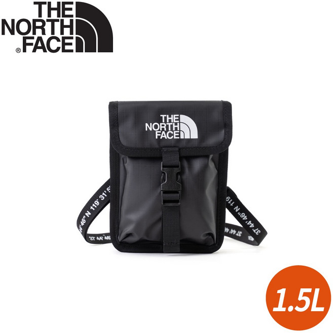 The North Face 1.5L 潮流背帶單肩包 側背包, OS, 黑