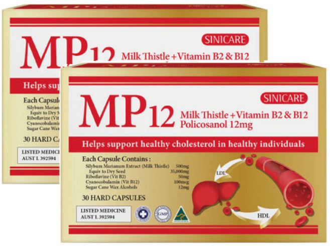 폴리코사놀 12mg 밀크씨슬 35000mg 옥타코사놀 30정 호주 시니케어 2개