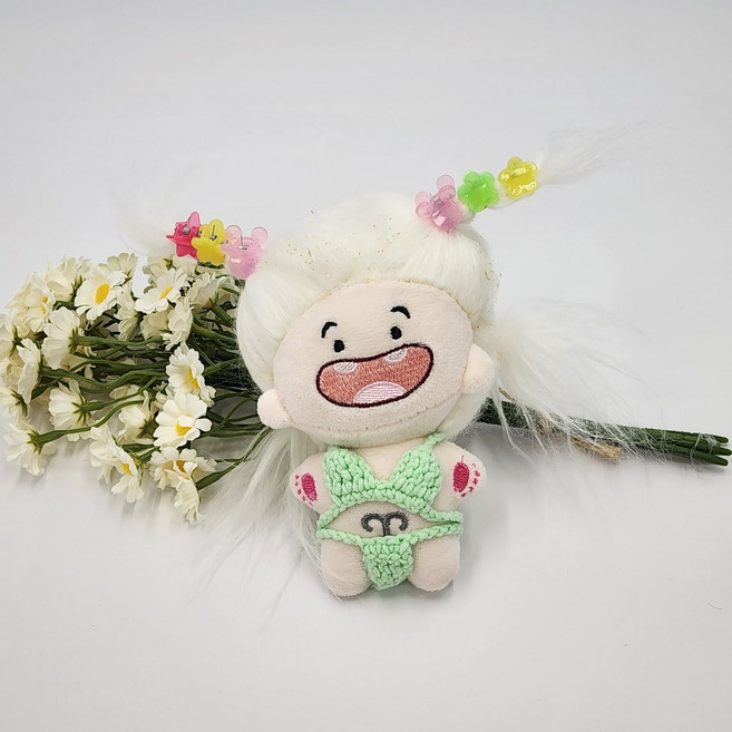 해피트리 키링 열쇠고리 옷 어린이 여자 별자리 인형
