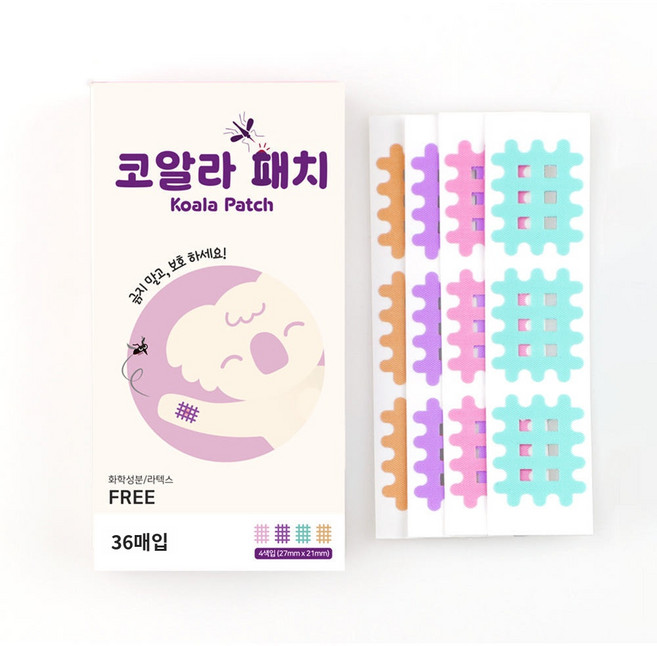 [코알라모기패치] 모기패치 썸머패치 72매입 36매입 모스킨 코알라패치, 1개
