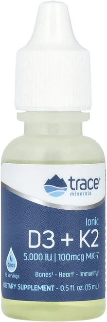 Trace 이온성 D3 + K2 15ml(0.5fl oz), Trace 이온성 D3  K2 15ml05fl oz, 1개, 15ml - 쿠팡