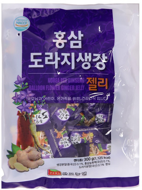 홍삼인 홍삼 도라지 생강 젤리, 300g, 9개