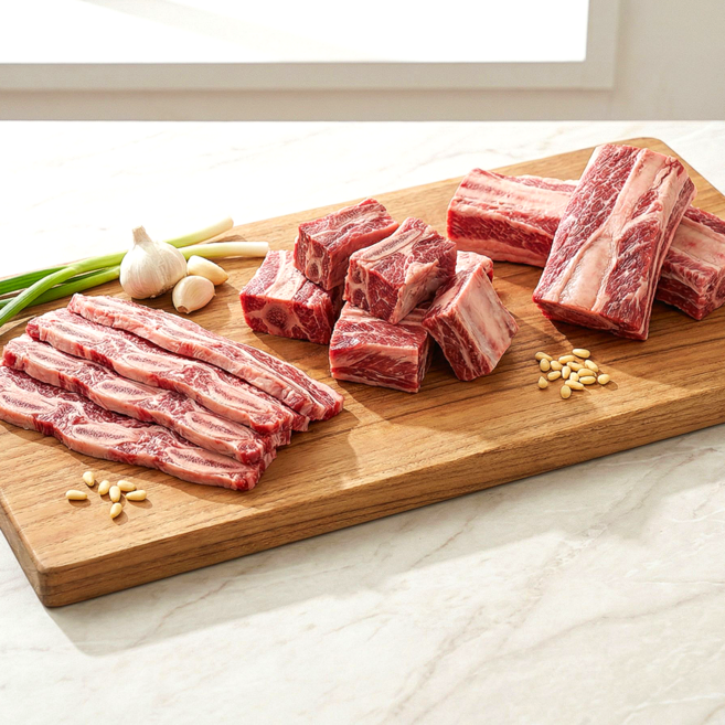 초이스급 678번대 눈 꽃 갈비모음(LA갈비.우대갈비.찜용) 미국산, 1kg LA갈비, 1개