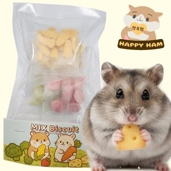 행복햄 믹스 비스켓 5가지맛 세트, 1개, 40g