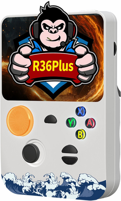 SorJar 게임기 3.5인치 고화질 15000종 고전게임 지원 한글, 흰색