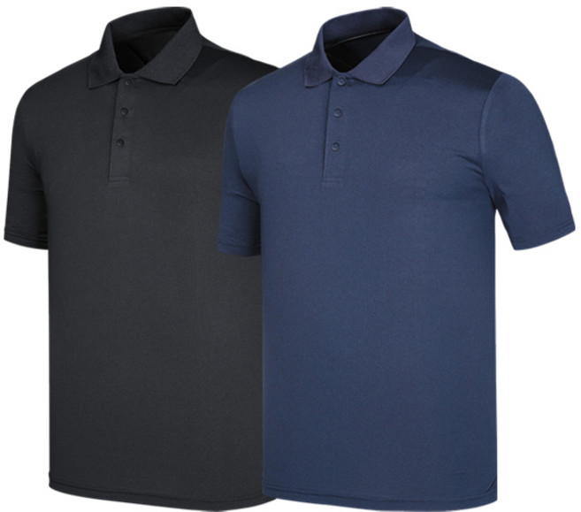 1+1 남성 스판 카치온 카라티 반팔 기능성 티셔츠 골프 작업복 폴로 티셔츠 2장
