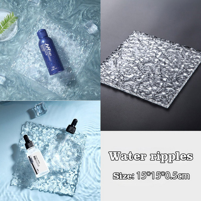 사진 액세서리 쥬얼리 미니 항목에 대한 3D 큐브 투명 아크릴 보드 사진 사진 소품 촬영 배경, 보드 15x15x0.5 cm