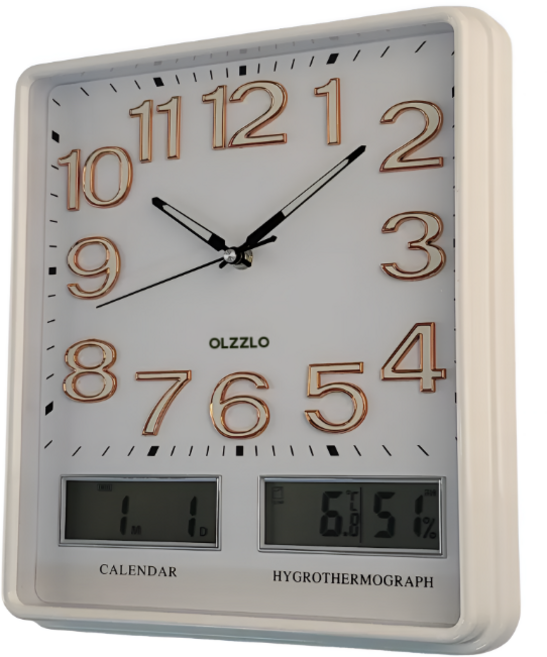 알랑 무소음 뉴트로 LCD 야광벽시계 인테리어 레트로 야광시계, 알랑 뉴트로 LCD, 야광 화이트