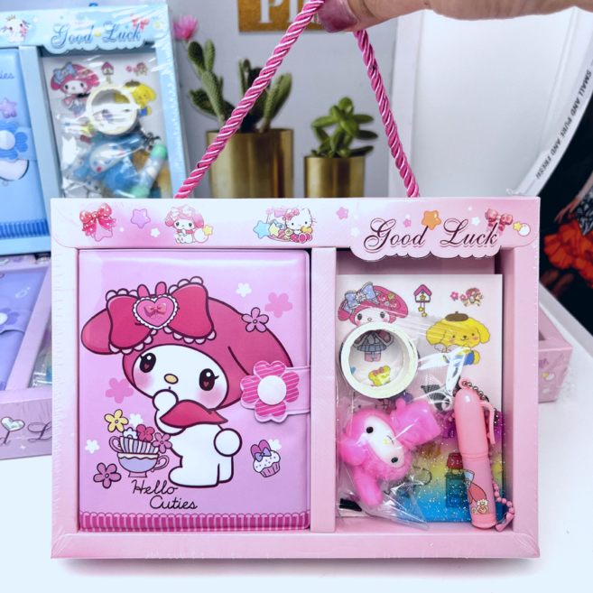 산리오 인기있는 캐릭터 선물용 쿠로미 시나모롤 마이멜로디 가득문구세트, 1개, 마이멜로디세트