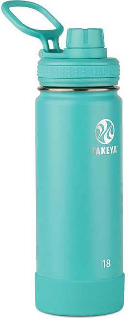 다케야Takeya Actives 단열 스테인리스 스틸 물병 뚜껑 포함 510.3ml(18온스) 오닉스143978, Teal