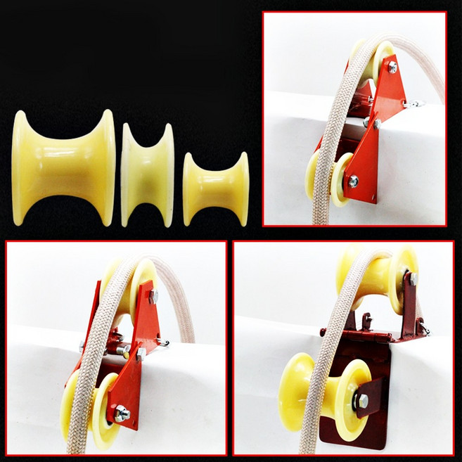 양중 도르래 고도작업 각도조절 로프 도르레 휠 안전로프 등하강기, 1개