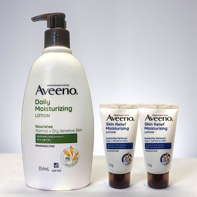 아비노 데일리 모이스춰라이징 로션 354ml + 스킨릴리프 로션 30ml x 2개, 1세트