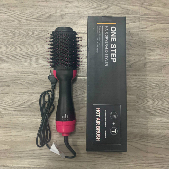 롤드라이기 에어브러쉬 볼륨빗 C컬 뿌리볼륨드라이기 핑크, 핑크 알루미늄 헤드 유럽 220V, 단일 모델