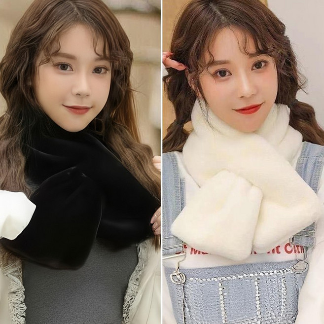 1+1 베르디에 여성 밍크 목도리 쁘띠 머플러 페이크퍼