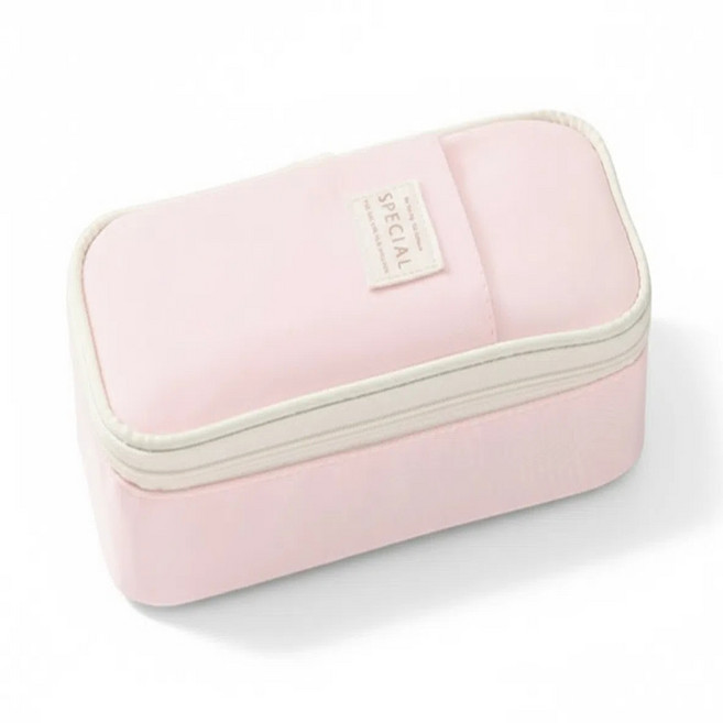 코이드림 필통 3단 분리형 대용량 파우치 학생 필기구 정리함, 1개, 핑크