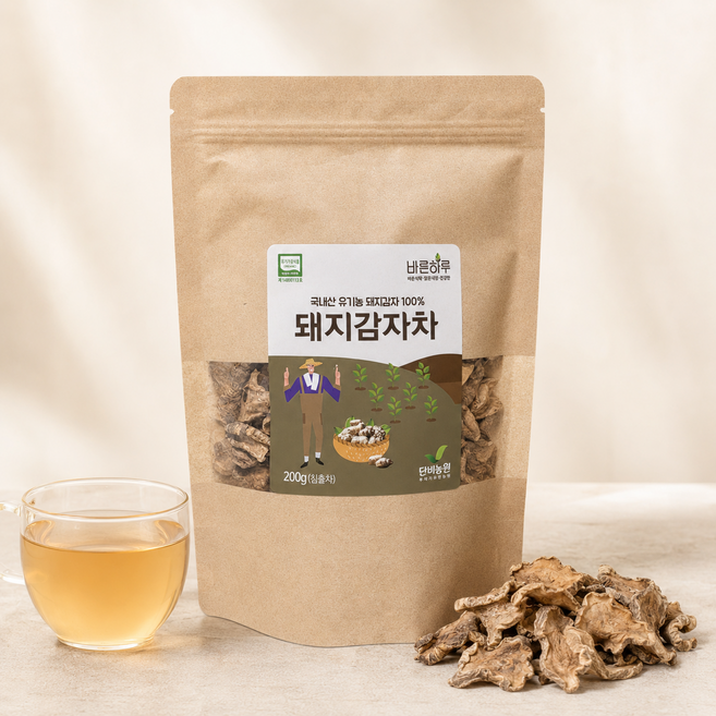 바른하루 단비농원 국내산 직접재배 유기농 돼지감자차 200g, 1개, 1개입