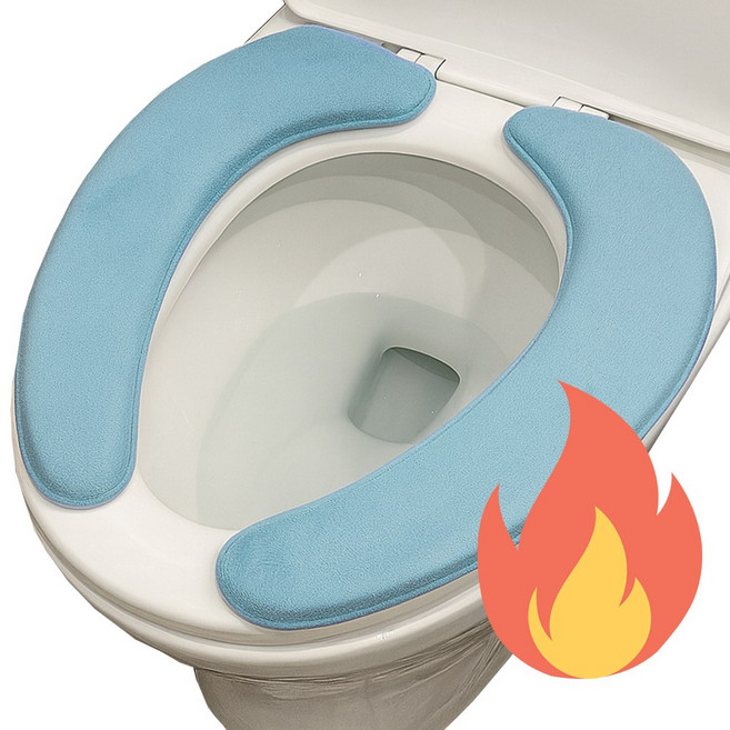 다앤디 부드러운 화장실 겨울 변기커버, 1개, 스카이블루