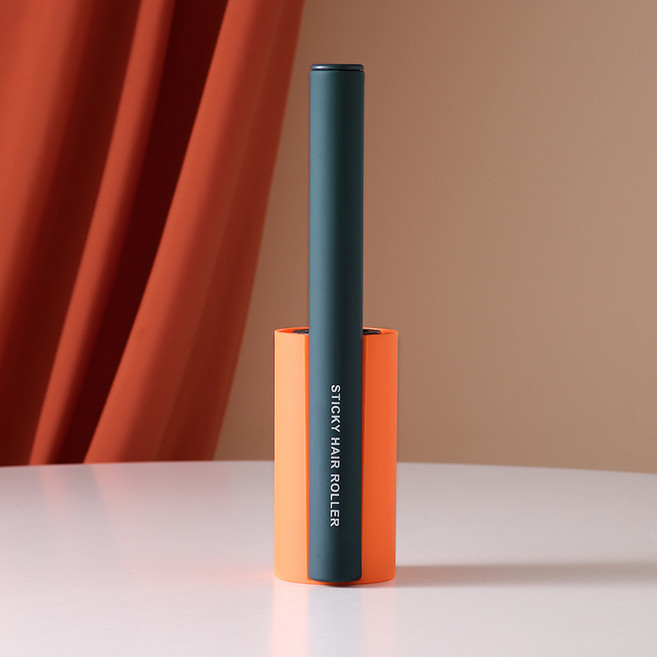 옷털제거기, 1세트, 오렌지 롤러형 털제거기 1개 + 교체지 1롤