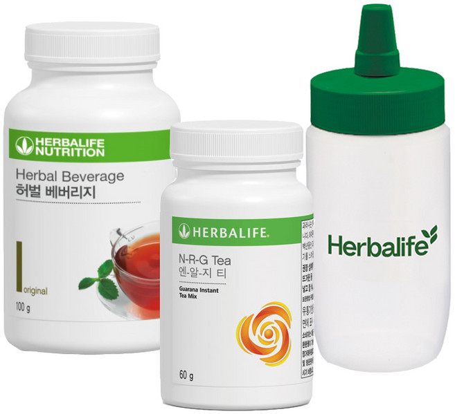 허벌라이프 허벌티 100g+엔알지티+파우더용기 300ml 허브차 히비스커스 과라나