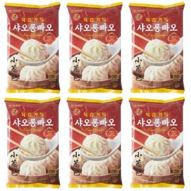 노브랜드 미소가 번지는 풍부한 육즙이 가득 육즙가득샤오롱빠오180g 냉동, 180g, 6개