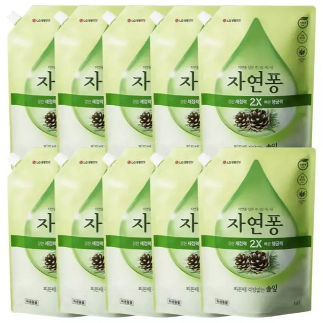 자연퐁솔잎 자연퐁 자연퐁주방세제 리필 1.4L 10개