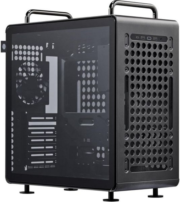 Cooler Master 본체케이스 튜닝 커스텀 쿨러 마스터 QUBE 540 고풍량 ATX 미드 타워 케이스 415mm GPU 클리어런스 최대 설계 준비 완료 RTX 5090R, Black