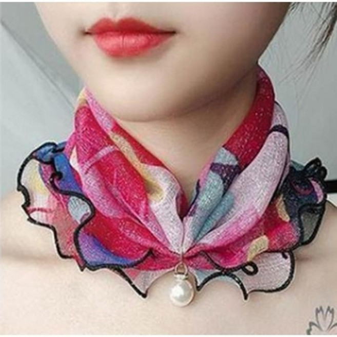 기타 [더있소] 진주 목주름 스카프 쁘띠스카프 사계절스카프 쉬폰스카프 머플러