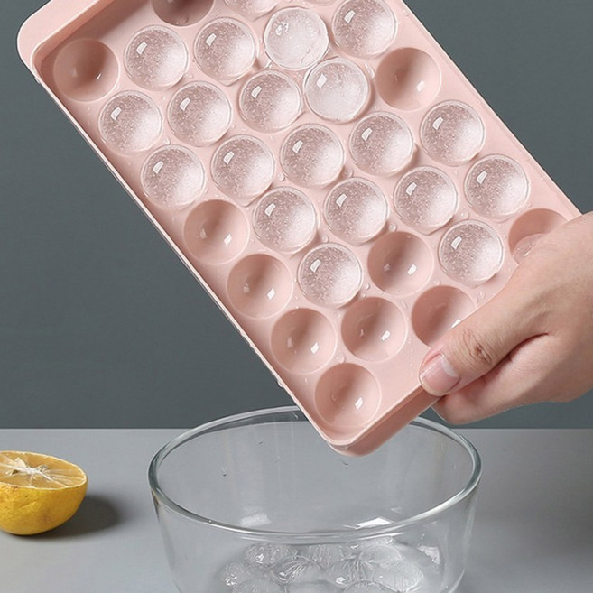 다이아 구슬 아이스볼 얼음 트레이 아이스 큐브, 보석다이아18구 얼음트레이(파스텔핑크), 1개