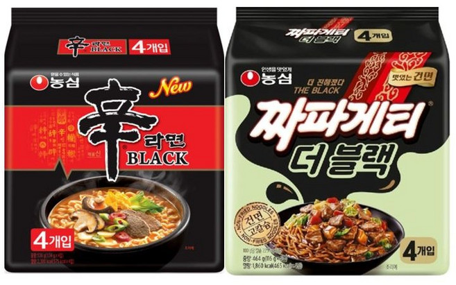 농심 신라면 블랙 + 짜파게티 더 블랙 번들 봉지라면, 1세트
