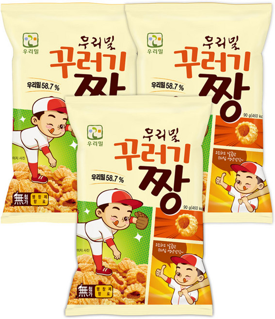 우리밀 꾸러기짱, 90g, 3개