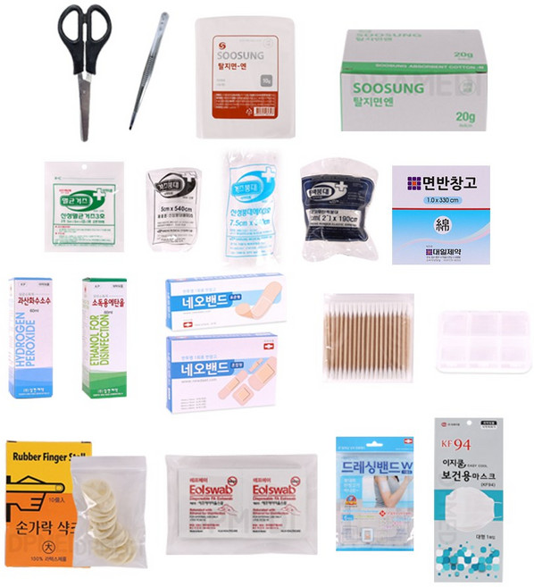 구급용품 19종 세트, 1세트