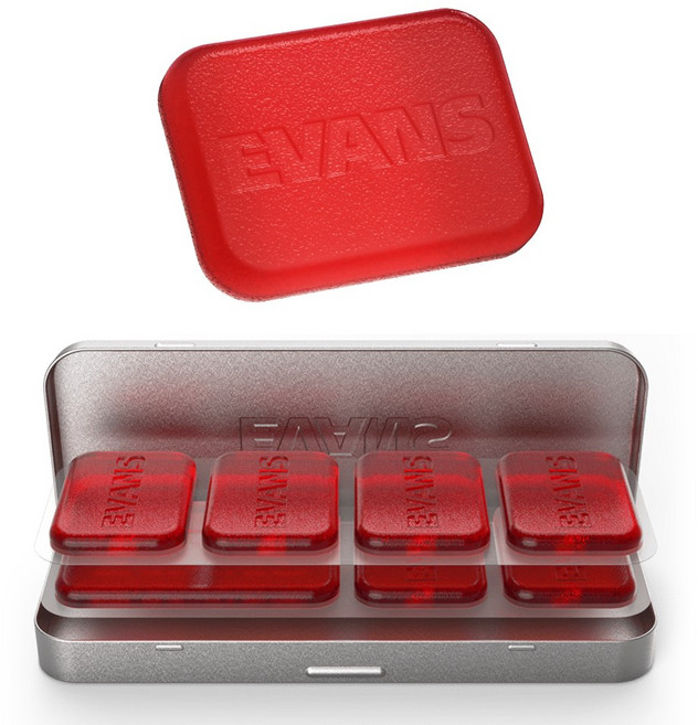 에반스 드럼 댐퍼 뮤트젤 튜닝 패치 오버톤 제거 EQPODS (7개입), 1세트