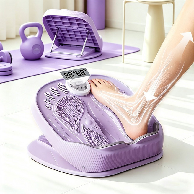 GBED 타이머 기능 종아리 스트레칭 보드 각도조절 발목 경사대 다리 릴렉서 아킬레스건 운동 도구, 자주색