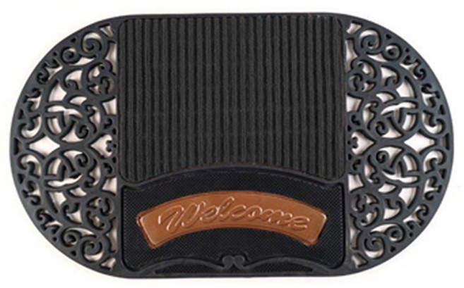 업소용 사무실 발판매트 튼튼한 예쁜 인테리어 고무매트 디자인 현관매트, 타원형, 1개