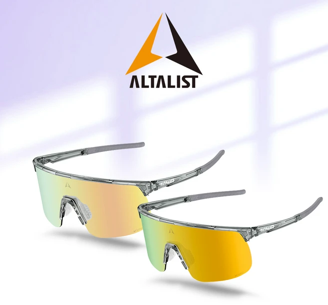 알타리스트 카쿠 SP5 고글 자전거 스포츠 미러 변색 렌즈 러닝 마라톤 KAKU, 1개, 크리스탈스모크 / 골드변색 - 쿠팡