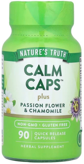Nature's Truth Calm Caps™ 플러스 시계꽃 & 카모마일 빠른 방출 캡슐 90정 NTH-11398, 1 - 쿠팡