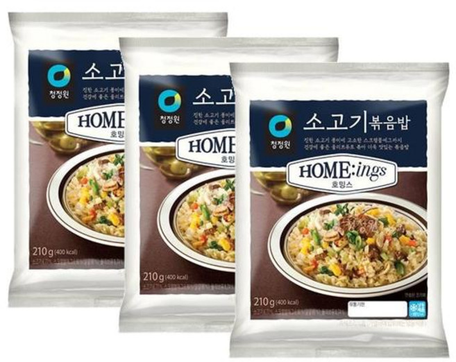 청정원 호밍스 소고기볶음밥, 3개, 210g