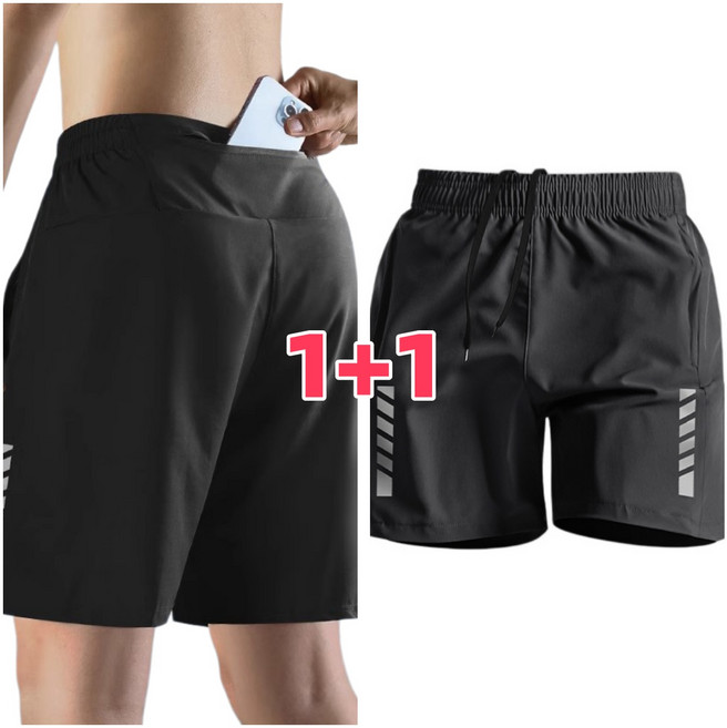 케이레이디 1+1 남성 러닝 반바지 백포켓