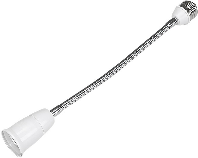 램프 연장 소켓 E26-E26 자바라 길이 30cm 각도조절 연결 소모갈용, 1개