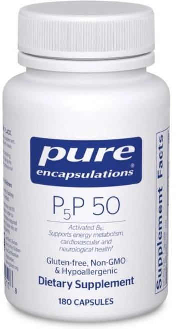 퓨어인캡슐레이션 Pure Encapsulations P5P 50 - Active Vitamin B6 - Supports Energy Metabolism & Health* - G, 180 Count [Pack of 1], 1개, 180정 - 쿠팡