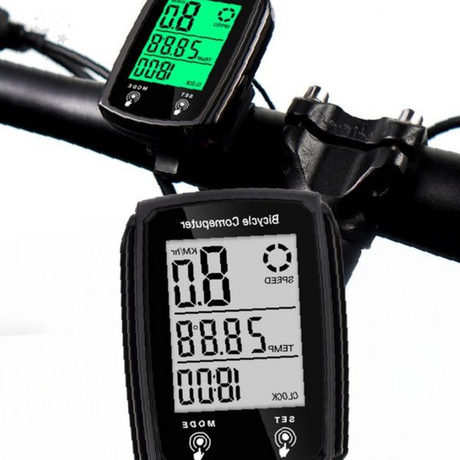 자전거 주행 속도 측정기 거리 계산 장치 디지털 디스플레이 화면 야간 백라이트, 1개, 자전거유선속도계