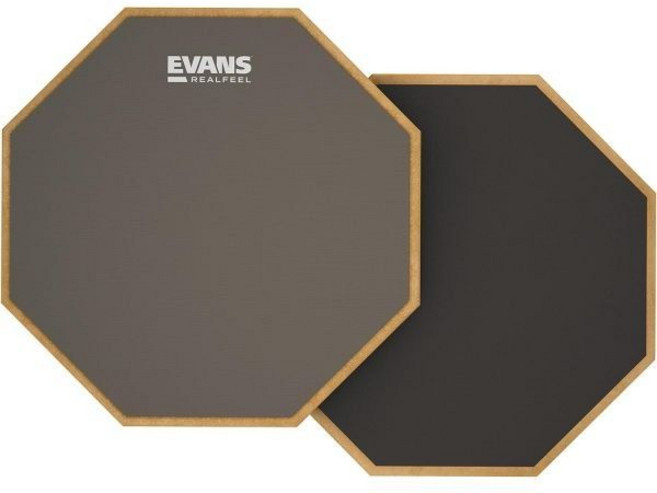 에반스 리얼 필 Evans RealFeel 드럼 연습 패드 드러머 고무 네오프렌 양면 12인치, 12" - 2 Sided, 12" - 2 Sided