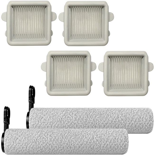 [호환] BNC INT 로보락 F25 Ultra Ace Combo Pro Rt 무선청소기 소모품 롤러 브러쉬 + 헤파 필터 세트, 2세트, 수량