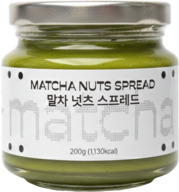 뇸뇸 유기농 녹차 말차 캐슈넛 마카다미아 스프레드 잼 200g, 1개